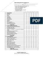 Student Teaching Supervisors Evaluation Form