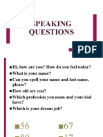 Speaking Questions