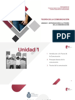 Unidad 1. Introducción A La Teoría de La Comunicación