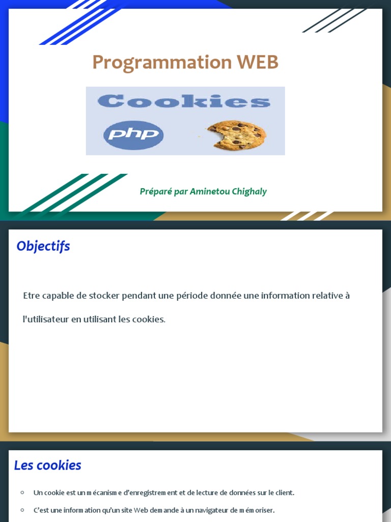 Chapitre 8 Les Cookies en PHP PDF Cookie (informatique