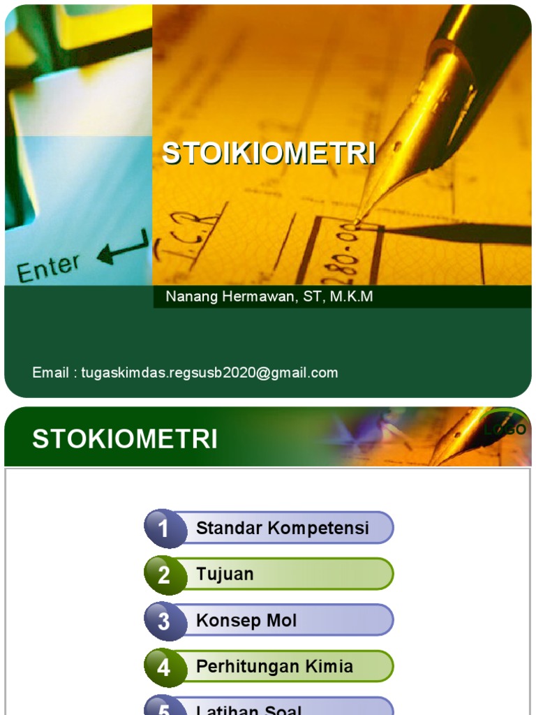 Panduan Lengkap Stoikiometri Kimia | PDF | Metode & Bahan Ajar ...