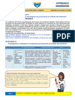 Actividad 3:: Experiencia de Aprendizaje 6 "Planteamos Prototipos Tecnológicos Que Promuevan El Cuidado Del Ambiente"