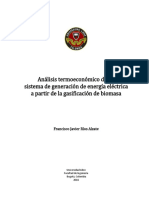 Análisis termoeconómico de un sistema de generación de energía eléctrica a partir de la gasificac