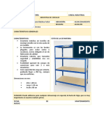 Ficha Tecnica de Estantería