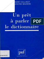 COLLINOT. MAZIERE. Un Prêt À Parler - Le Dictionnaire