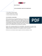 Comprensión y Redacción de Textos II Ciclo 2022-Marzo Semana 5, Semana 6 El Informe de Recomendación: Ejercicio de Transferencia Apellidos y Nombres