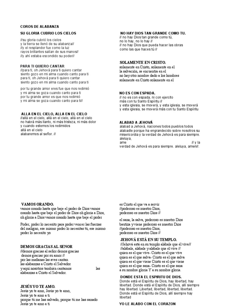 Alabanzas Pdf Oración Cristo Título