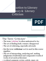 Introduction To Literary Criticism