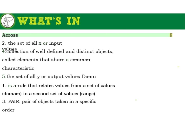 Functions - Shs Grade 11 General Mathematics Quarter 1 Module 1 Lesson ...