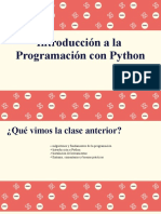 Introducción a la Programación con Python: Datos, variables, entrada y salida