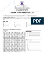 Pre-Calc Answer Sheet