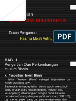 Pengantar Hukum Bisnis (Bab I)