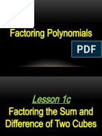 Lesson 1c - Factoring The Sum and Difference of Two Cubes