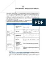 Validez de Contenido Mediante El Método Juicio de Expertos