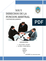 Principios y Naturaleza Del Arbitraje