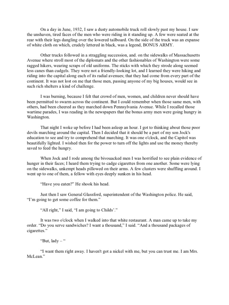 Bonus Army | PDF