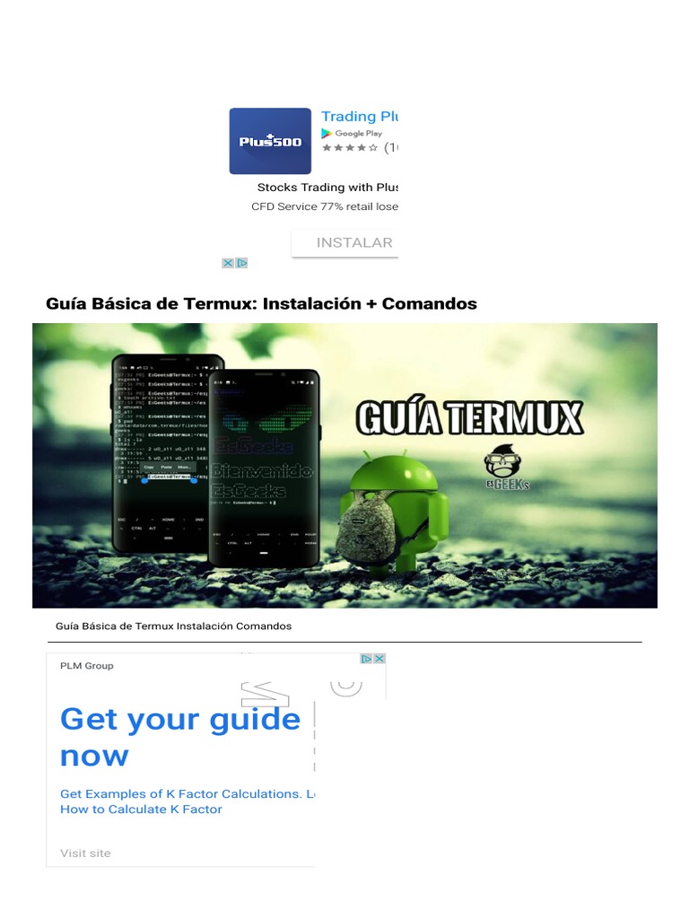 Termux - Instalación + Comandos EsGeeks | PDF | Python (lenguaje de ...