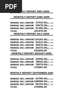 Monthly Report