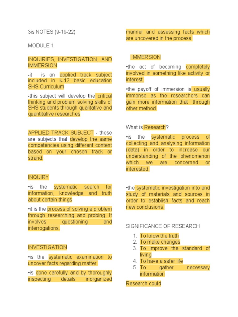 3is NOTES 1ST SEM | PDF