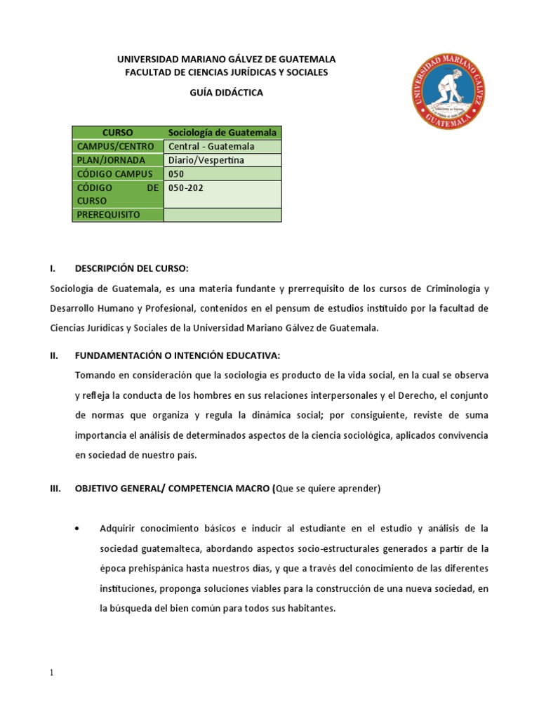 050-202 Sociologia de Guatemala | PDF | Sociología | Institución