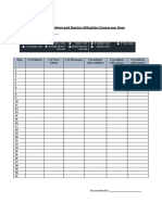 Monthly Patient and Device Utilization Census Per Area