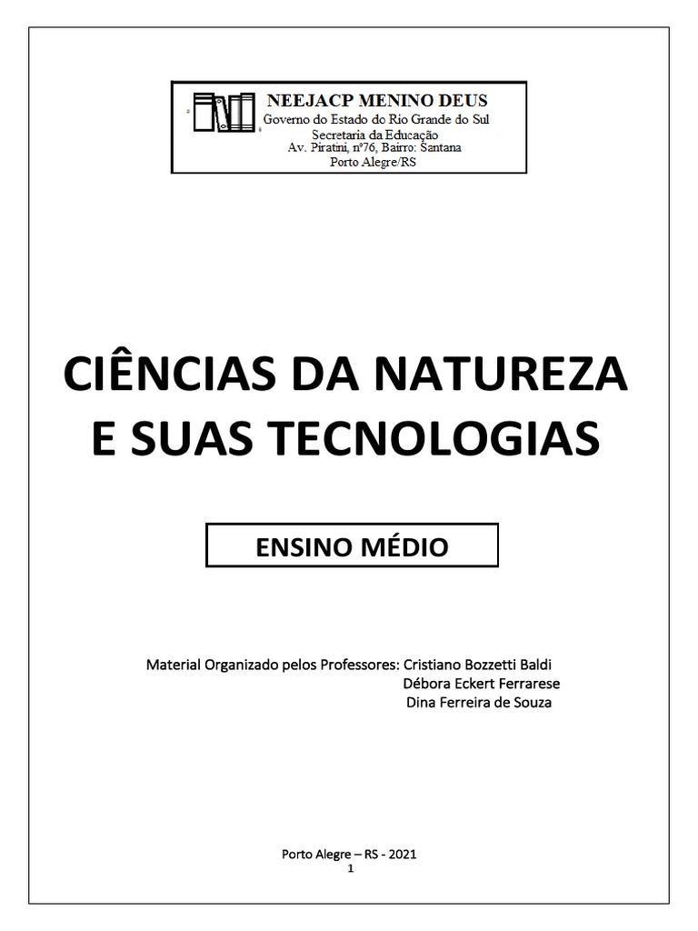 Ciências Da Natureza e Suas Tecnologias Ens. Médio | PDF | Sistema ...