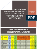 9 Agustus - Rapat - Laporan Perkembangan Perolehan Mahasiswa Baru TP 2022