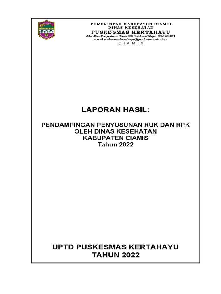1.6.1.4 Laporan Pendampingan Penyusunan RUK | PDF