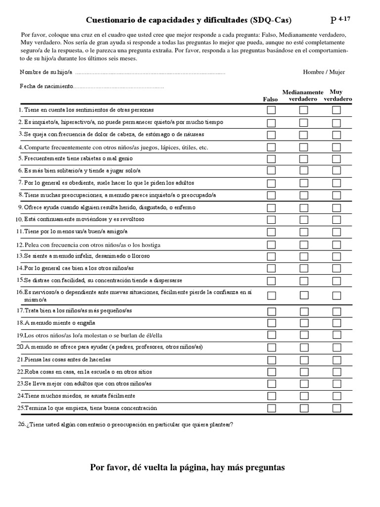 SDQ Spanish Padres Rev2 | PDF
