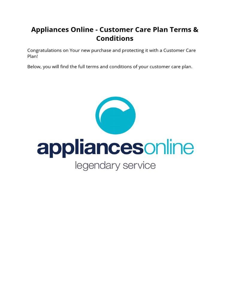 Customer Care Plan PDF Damages Goods