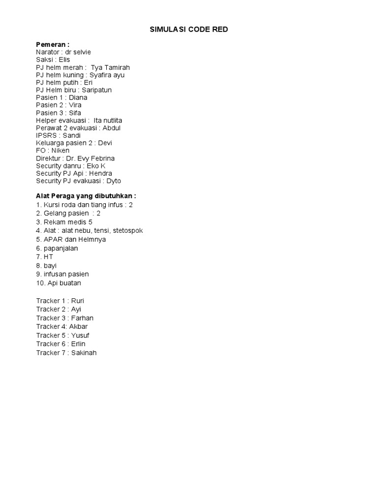 Skenario code red pdf
