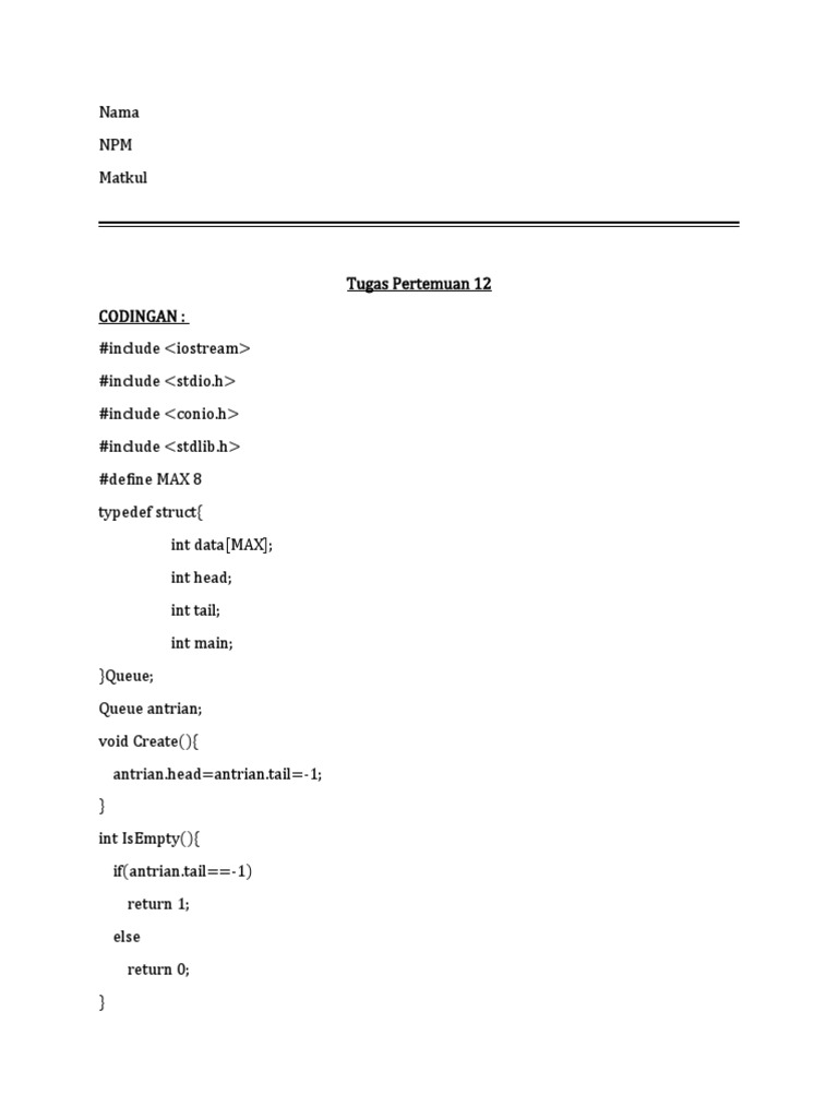 Pemahaman Dequeue dalam Queue | PDF
