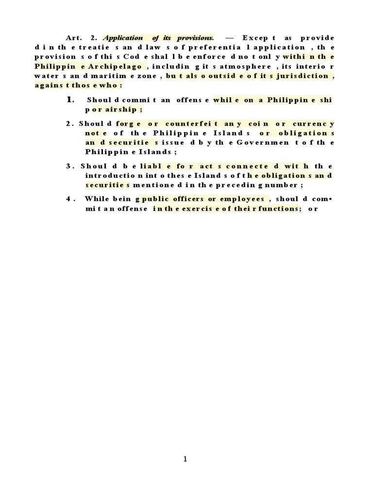 Articles 2 Rpc Reyes Download Free Pdf Crime Violence Crimes