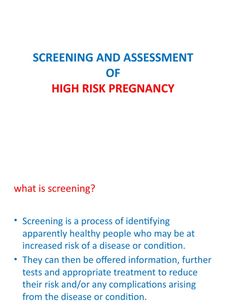 High Risk Pregnancy | PDF | Maternal Health | Medical Specialties