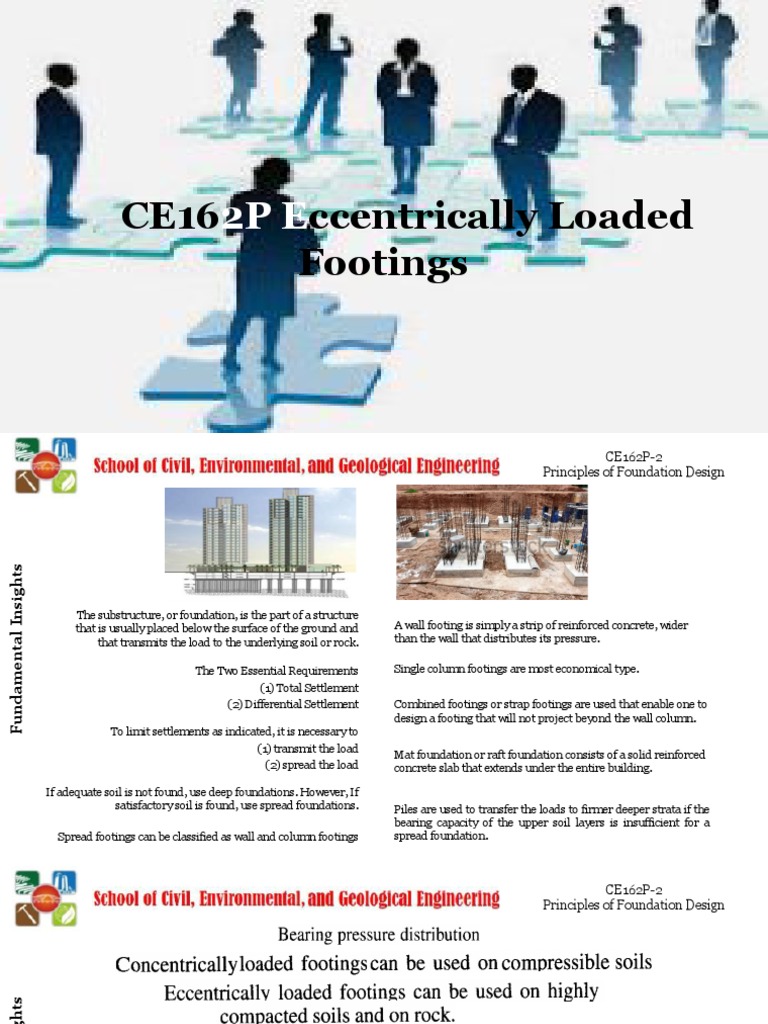 CE162P MODULE 1 LECTURE 7 Eccentrically Loaded Footings | PDF