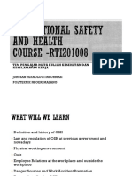 1 - Introduction To Occupational Safety and Health