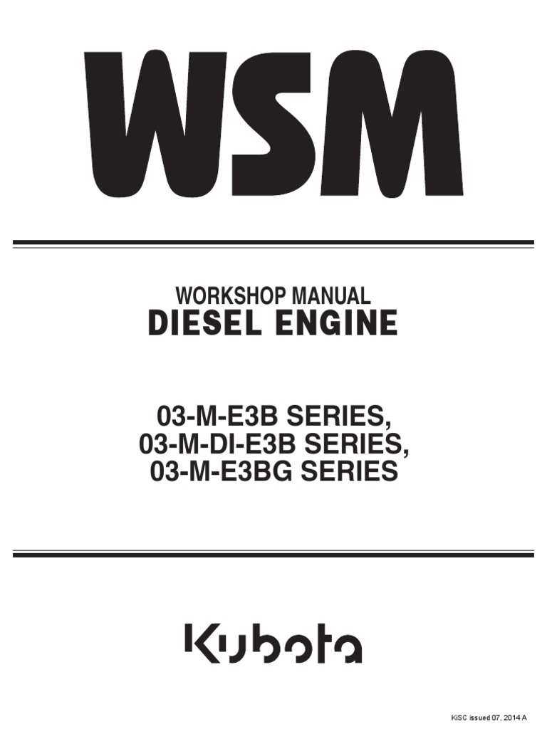 KUBOTA V2403 Manual PDF Horsepower Diesel Engine