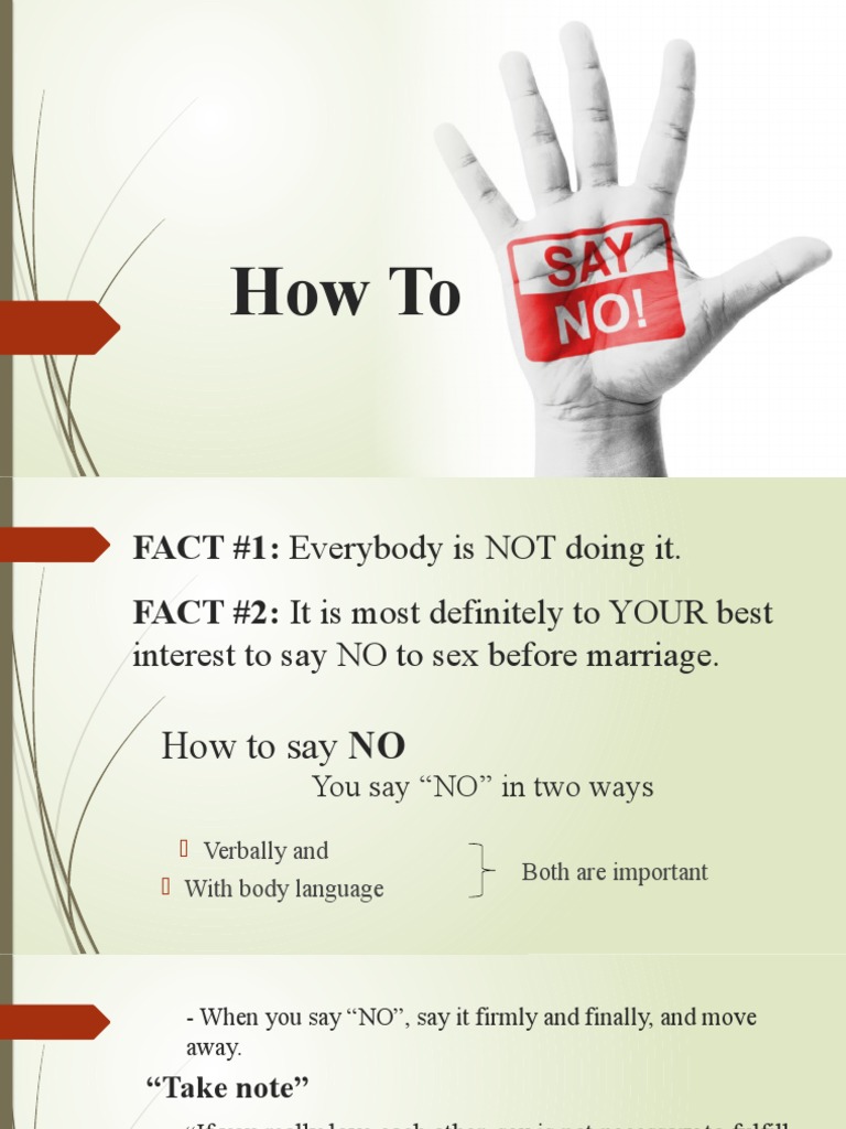 How To Say No Pdf
