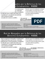 Volante RADDE (Red de Abogados Por La Defensa de Los Derechos Estudiantiles)