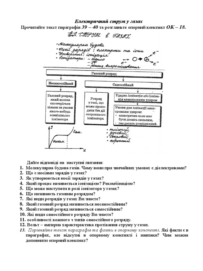 ОК-18. Струм в газах | PDF