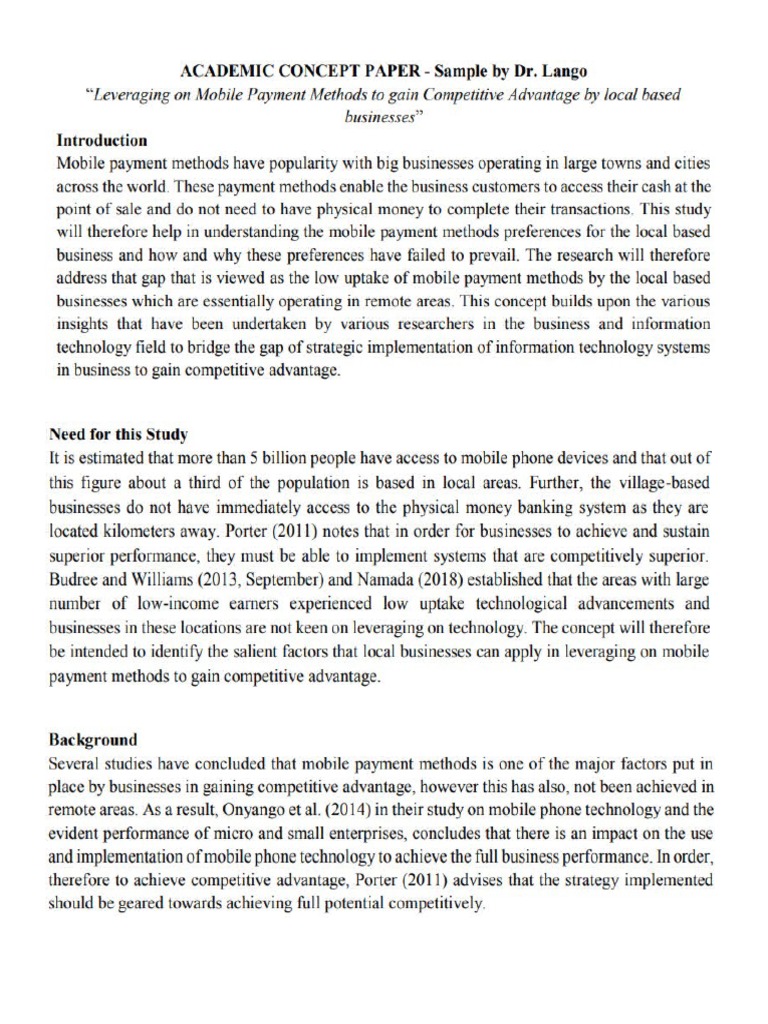 Sample Concept Paper | PDF