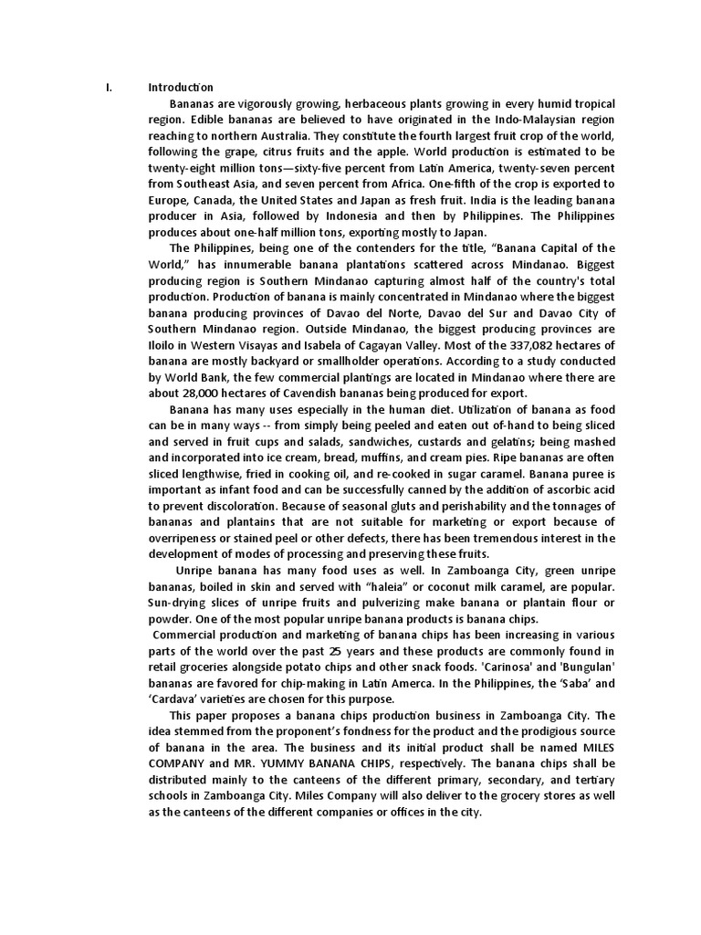 Banana Chips Pdf Banana Mindanao
