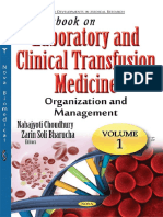 Lab and Clinical Transfusion Vol-1 Organization & Management