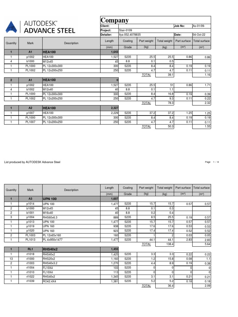 Assembly List - Bolts - Rev5A | PDF