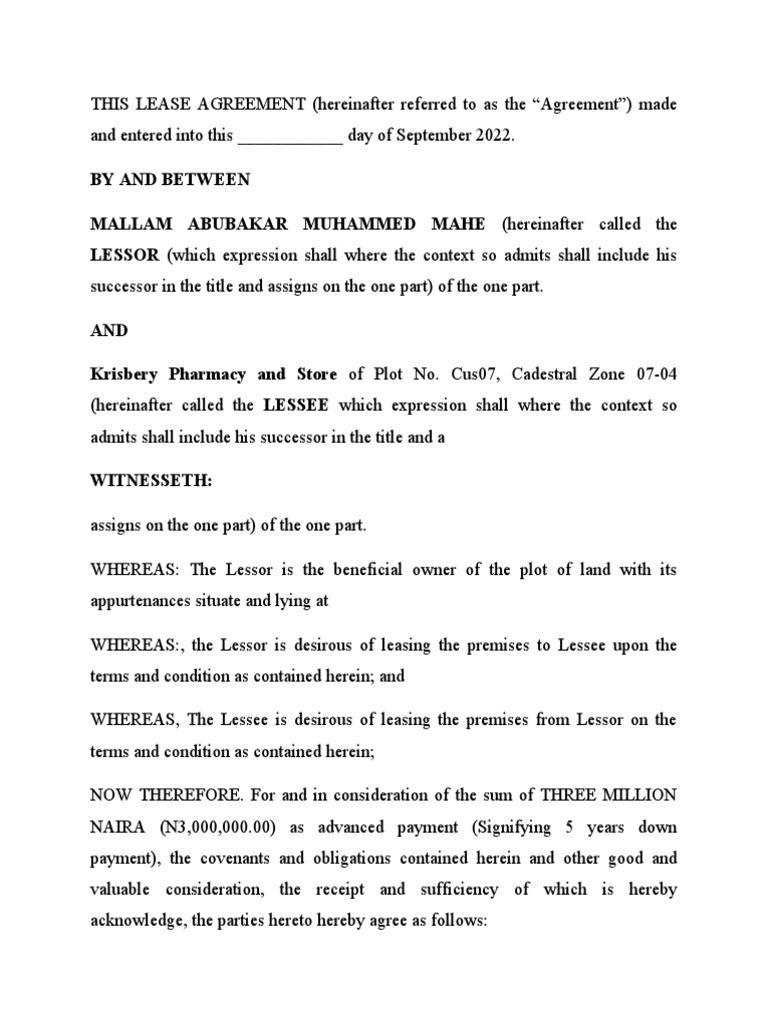 This Lease Agreement PDF Lease Justice