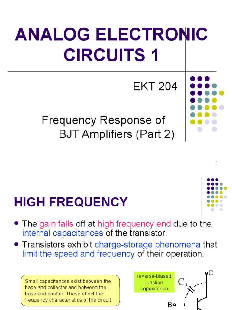 CHPTR 1 Freq Response of BJT Amplifier (Part (II) PDF Bipolar