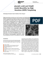 Responsive Poly (Acrylic Acid) and Poly (Nisopropylacrylamide) Monoliths by High Internal Phase Emulsion (HIPE) Templating