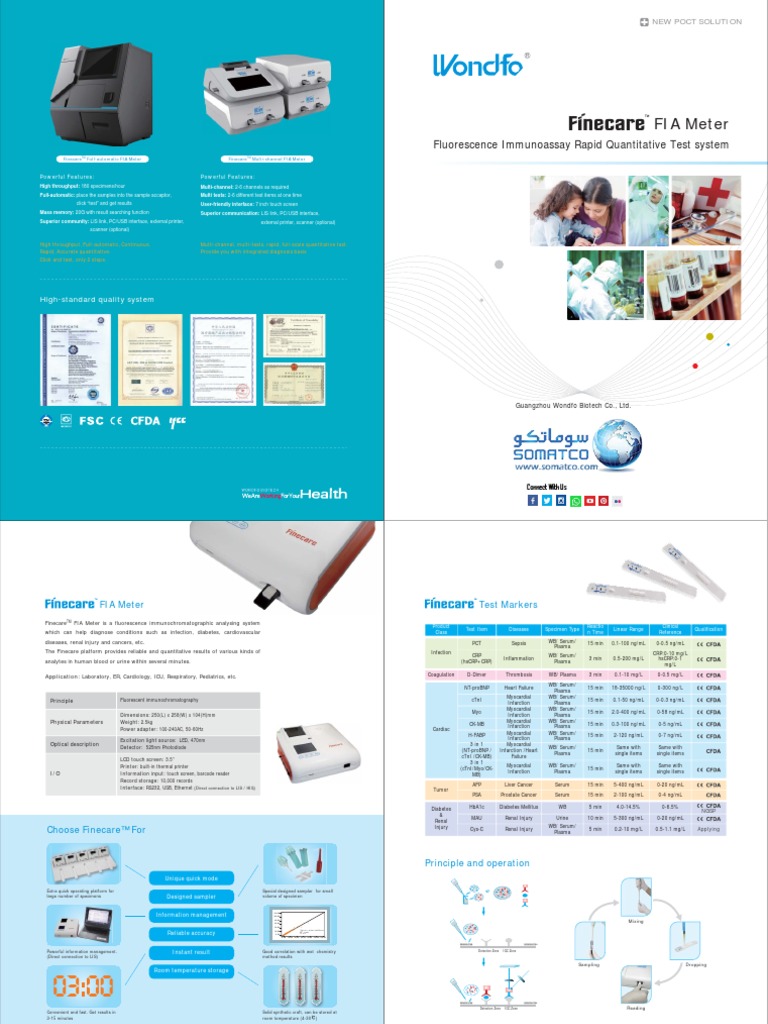 Finecare FIA Quantitative Test System | PDF | C Reactive Protein ...