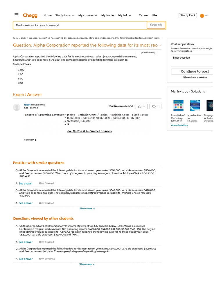 Alpha Corporation Reported The Following Data For ... | PDF | Economies ...