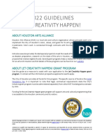 2022 Let Creativity Happen Guidelines